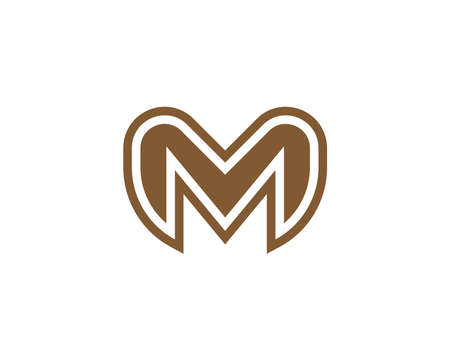 M logo design vector template and mm letter logo design.のイラスト素材