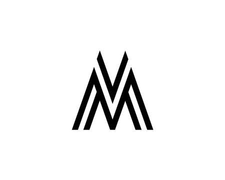 M logo design vector template and mm letter logo design.のイラスト素材