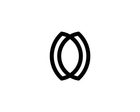 O logo design vector template. oo letter logo design.のイラスト素材