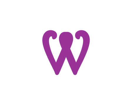 W logo design vector template. ww letter logo design.のイラスト素材
