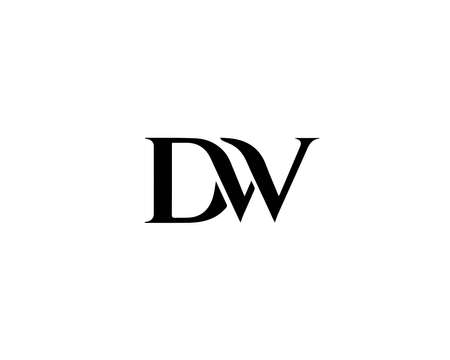 DW and WD logo design vector templateのイラスト素材