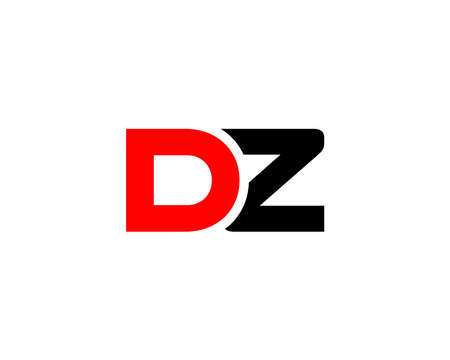 DZ and ZD logo design vector templateのイラスト素材