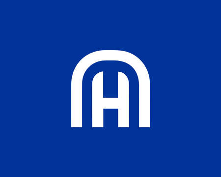 AH and HA logo design vector templateのイラスト素材