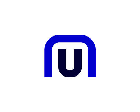 AU and UA logo design vector templateのイラスト素材