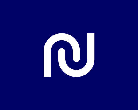 AU and UA logo design vector templateのイラスト素材