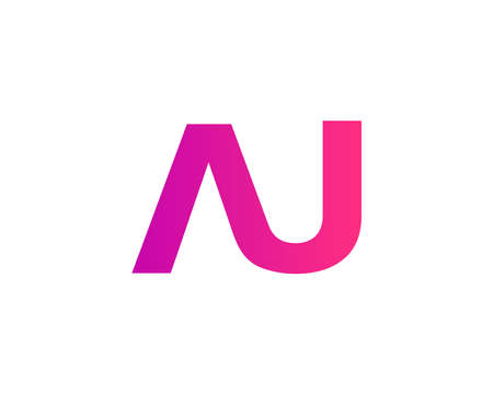 AU and UA logo design vector templateのイラスト素材