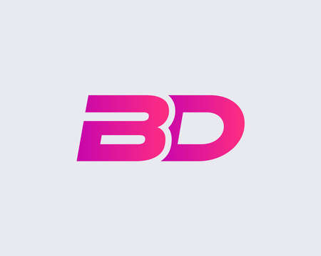 BD and DB logo design vector templateのイラスト素材