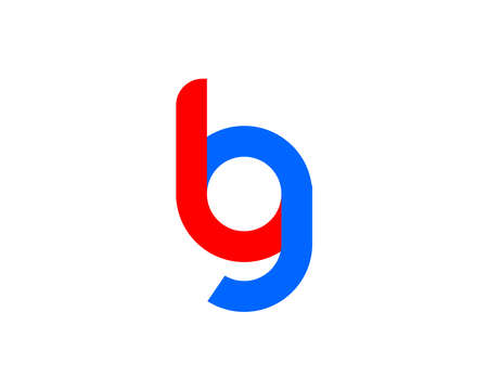 BG and GB logo design vector templateのイラスト素材