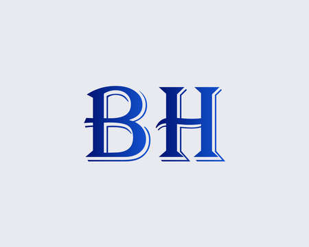 BH and HB logo design vector templateのイラスト素材