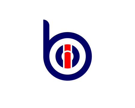 BI and IB logo design vector templateのイラスト素材