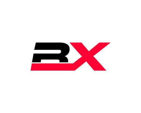 BX and XB logo design vector templateのイラスト素材