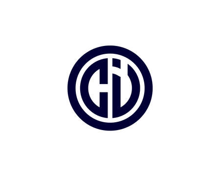 CI and IC logo design vector templateのイラスト素材