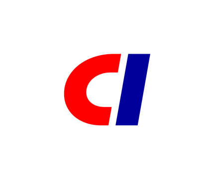 CI and IC logo design vector templateのイラスト素材