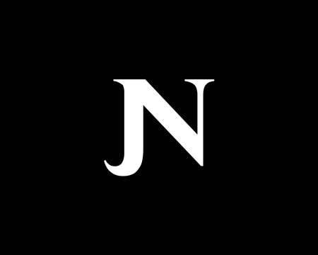 JN and NJ logo design vector templateのイラスト素材