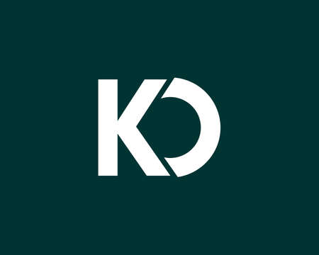 KO and OK logo design vector templateのイラスト素材