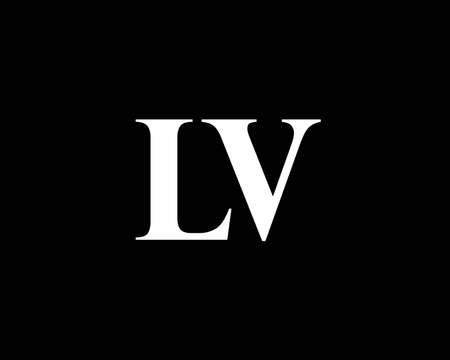 LV and VL logo design vector templateのイラスト素材