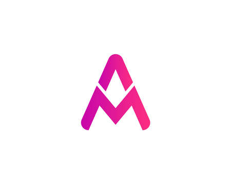 MA and AM logo design vector templateのイラスト素材