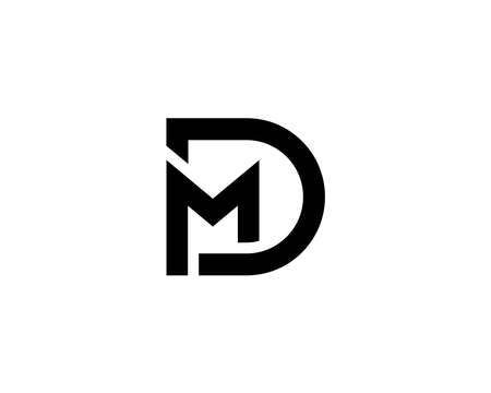 MD DM logo design vector templateのイラスト素材