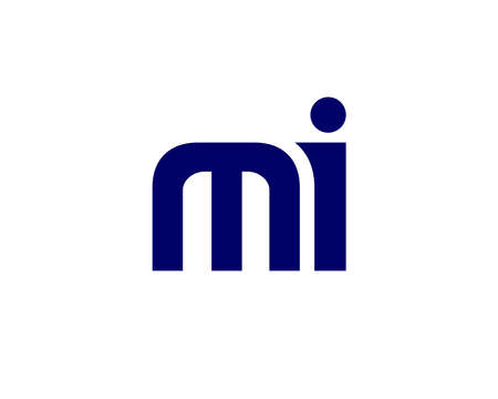 MI IM logo design vector templateのイラスト素材