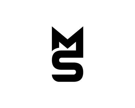 MS SM logo design vector templateのイラスト素材
