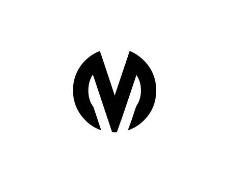 MV VM logo design vector templateのイラスト素材