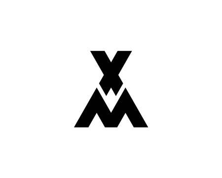 MX XM logo design vector templateのイラスト素材