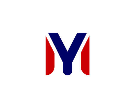 MY YM logo design vector templateのイラスト素材