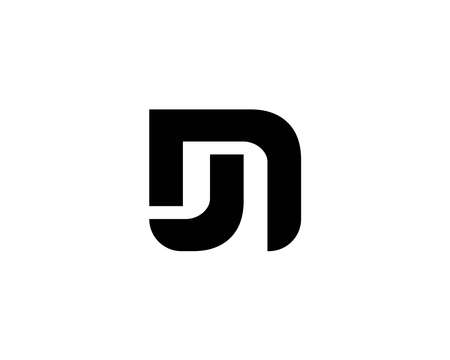 NJ JN logo design vector templateのイラスト素材