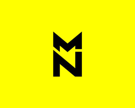 NM MN Logo design vector templateのイラスト素材