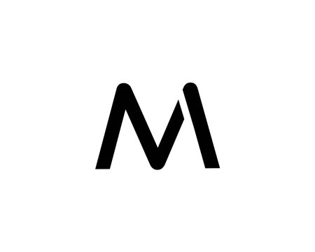 NM MN Logo design vector templateのイラスト素材