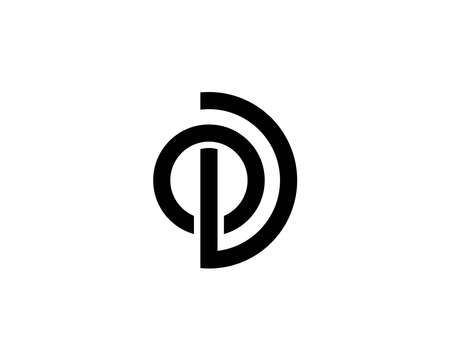 D OD DO logo design vector templateのイラスト素材