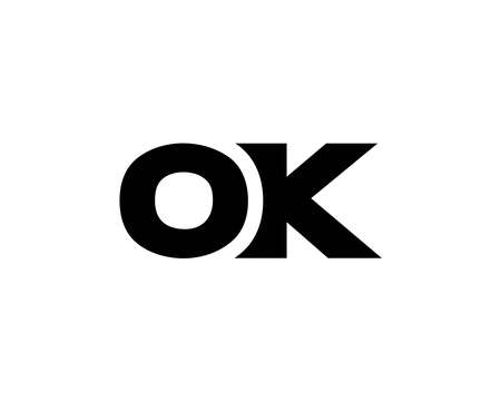 K OK KO logo design vector templateのイラスト素材