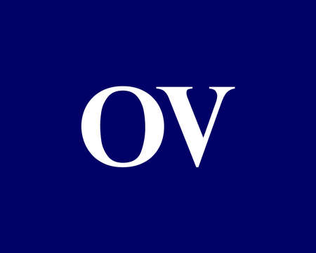 V OV VO logo design vector templateのイラスト素材