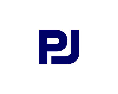 PJ JP logo design vector templateのイラスト素材