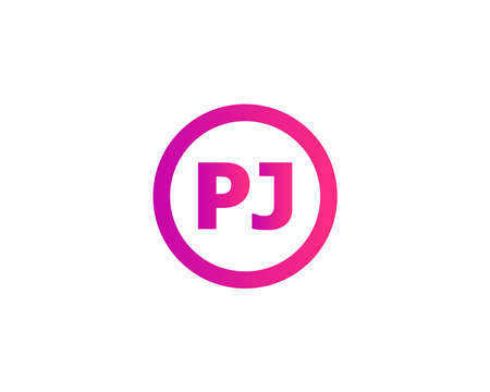 PJ JP logo design vector templateのイラスト素材