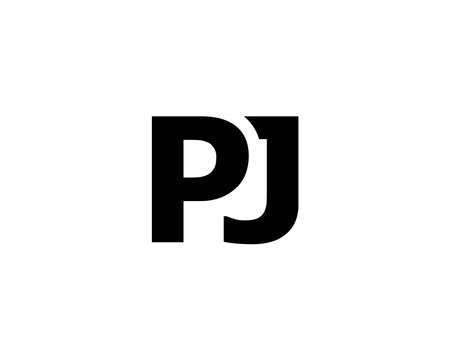 PJ JP logo design vector templateのイラスト素材