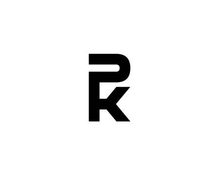 PK KP Logo design vector templateのイラスト素材