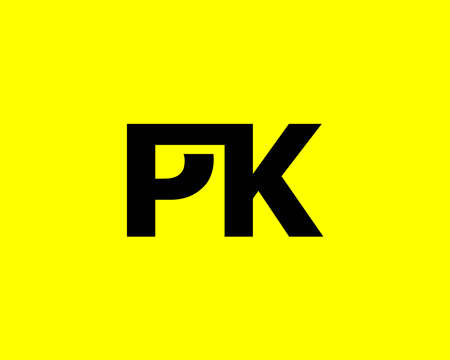 PK KP Logo design vector templateのイラスト素材