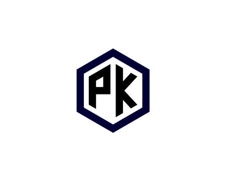 PK KP Logo design vector templateのイラスト素材