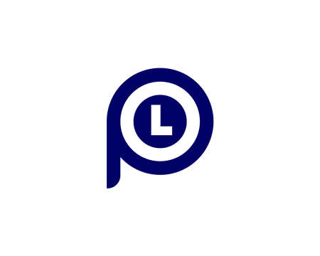 PL LP logo design vector templateのイラスト素材