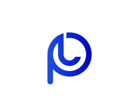 PL LP logo design vector templateのイラスト素材
