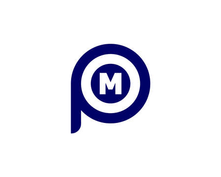 PM MP logo design vector templateのイラスト素材