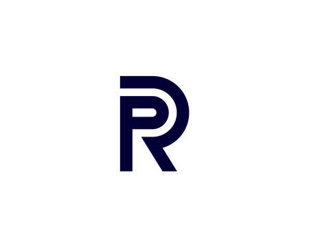 PR RP logo design vector templateのイラスト素材