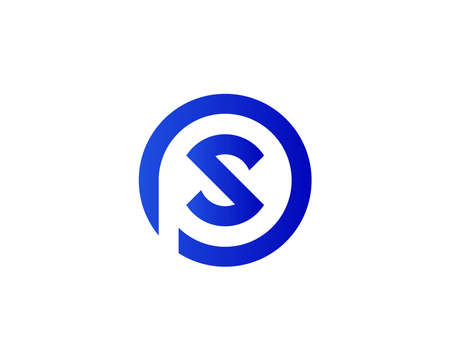 PS SP logo design vector templateのイラスト素材