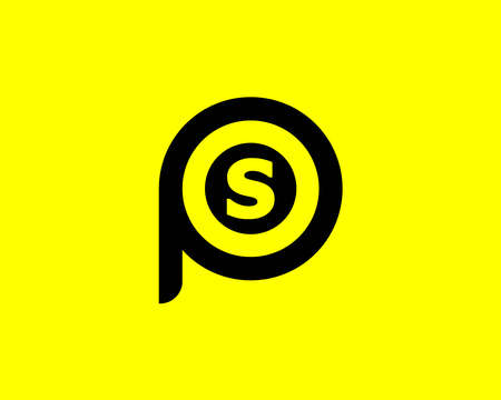 PS SP logo design vector templateのイラスト素材