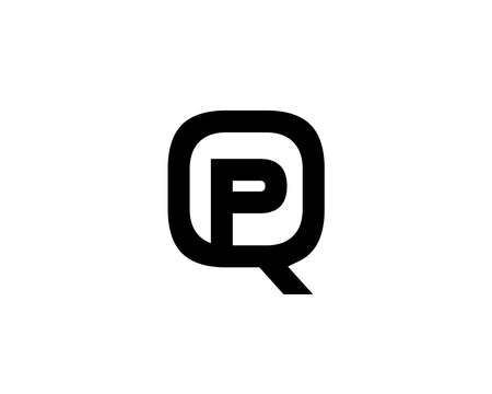 QP PQ logo design vector templateのイラスト素材