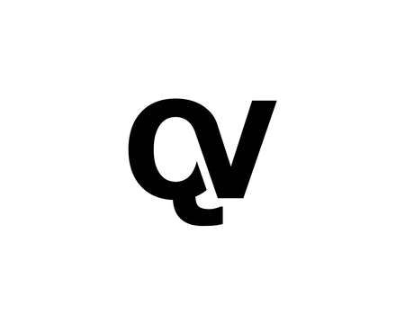 QV VQ logo design vector templateのイラスト素材