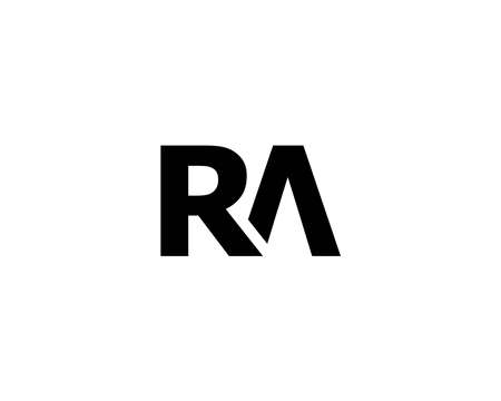 RA AR logo design vector templateのイラスト素材
