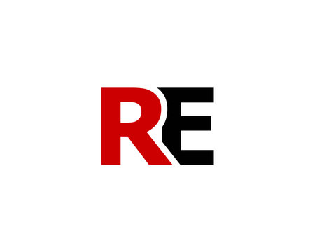 RE ER logo design vector templateのイラスト素材