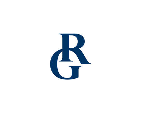RG GR logo design vector templateのイラスト素材